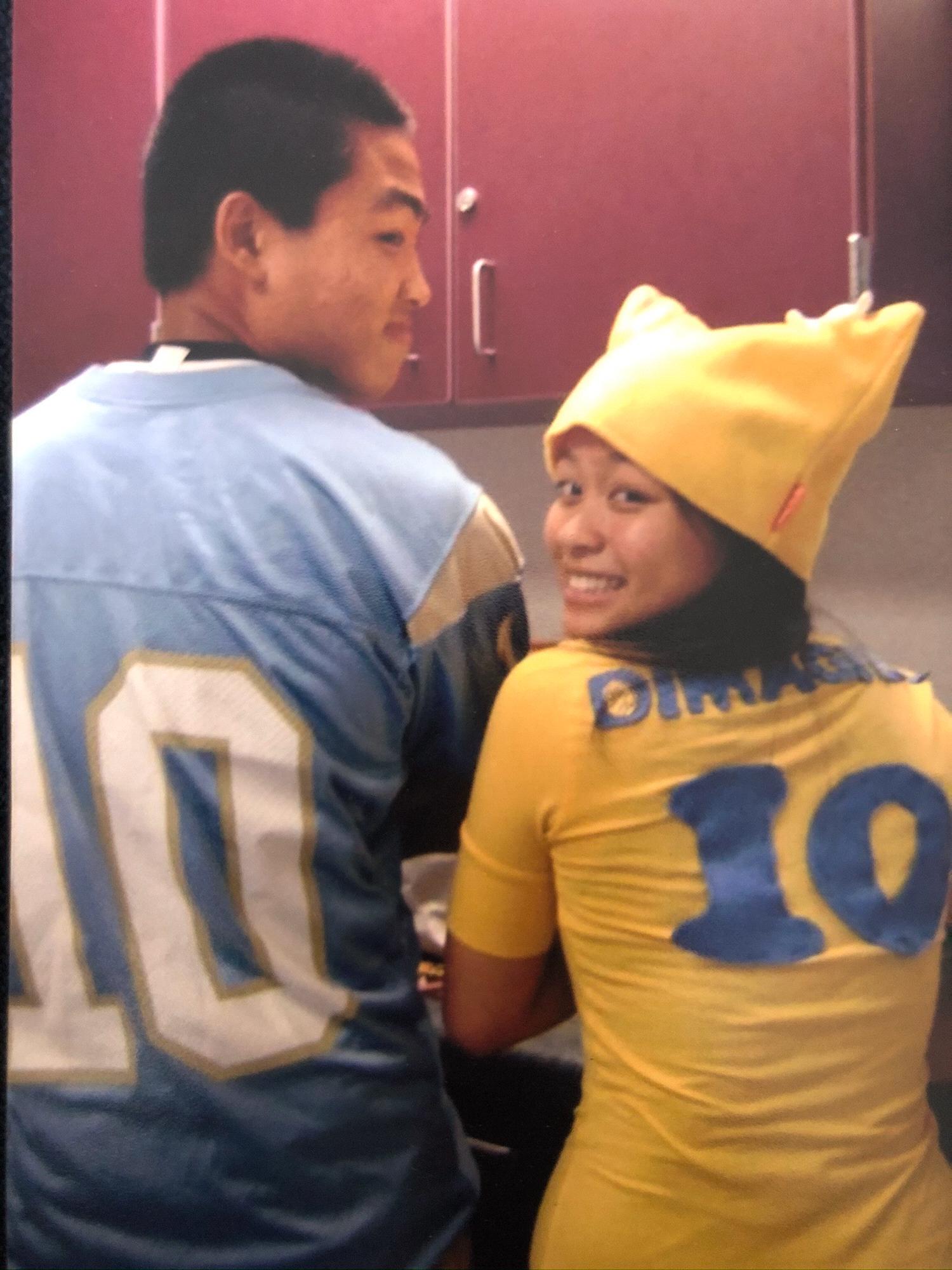 In the ASB office before a Friday night football game.
