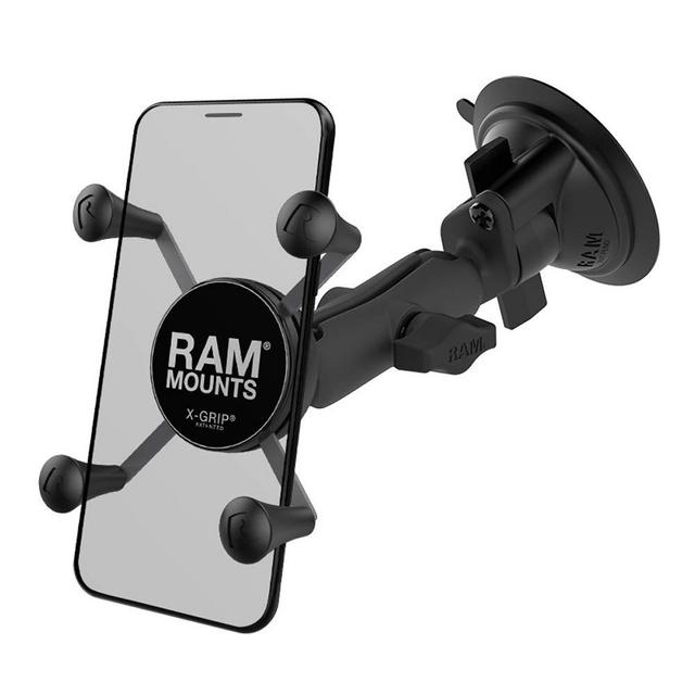 RAM Mounts X-Grip Phone Mount with Twist-Lock Suction Cup Base RAP-B-166-UN7U with Medium Arm for Vehicle Windshields