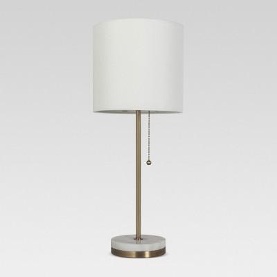 Hayes Marble Base Stick Lamp Brass Includes Energy Efficient Light Bulb - Project 62&#153;