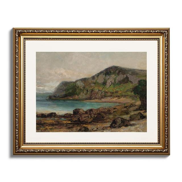 ARPEOTCY Vintage Gold Framed Wall Art, Nature Landscape Retro Paintings, Canvas Print Artwork with Antique Frame, Victorian Wall Picture Decor for Room Gallery Living Room, 13x16 inch
