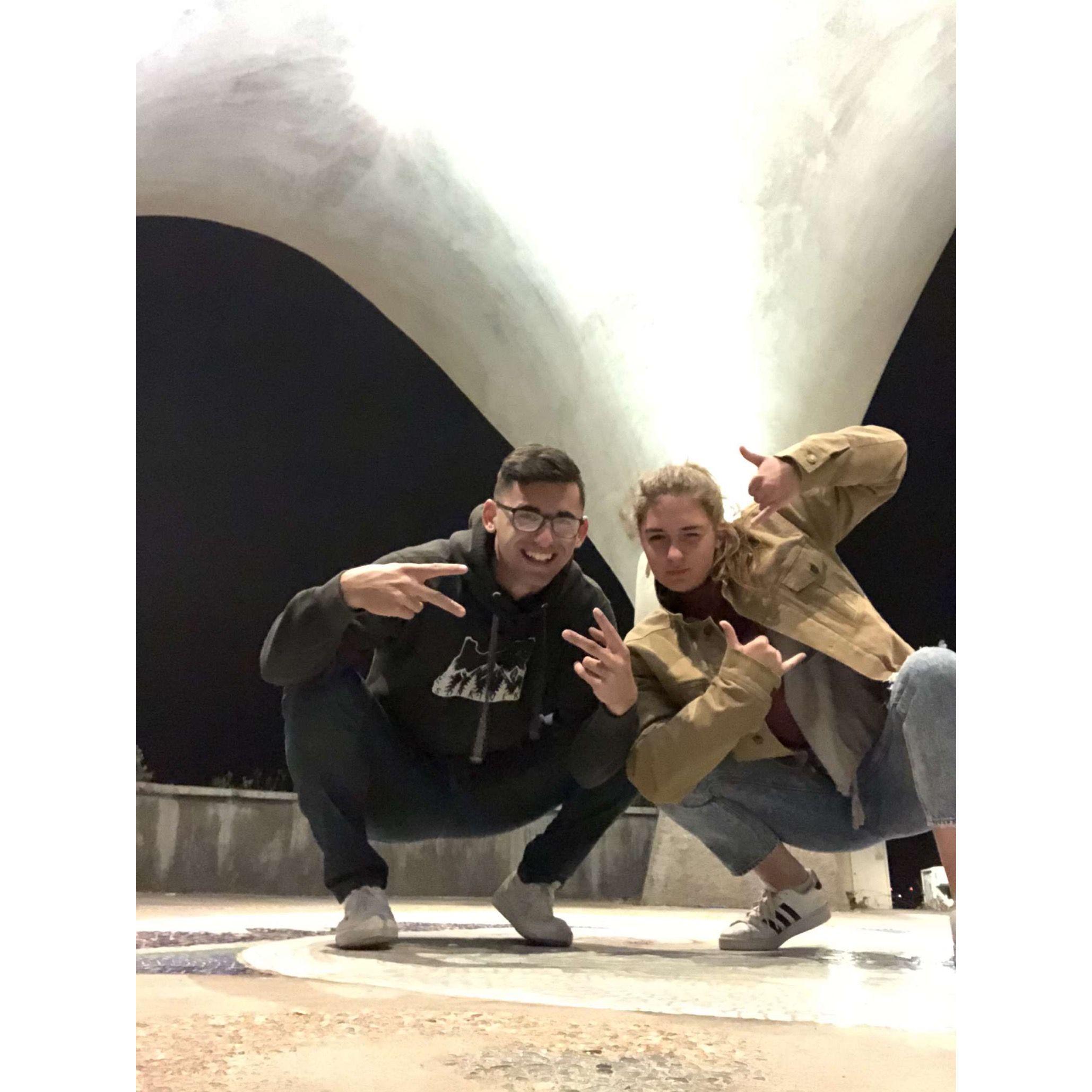 Selfie from our first month of dating, Apr 2021