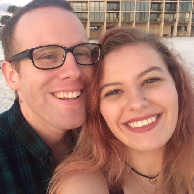 One of our first dates watching the sunset on the beach