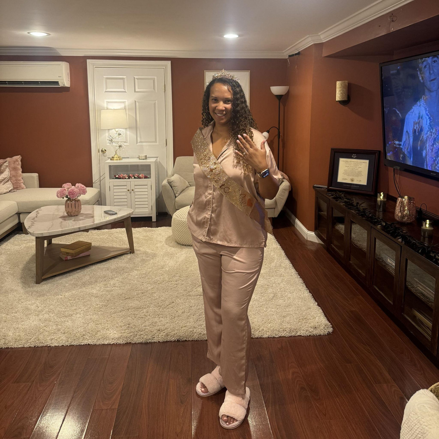 Cozy engagement party at home