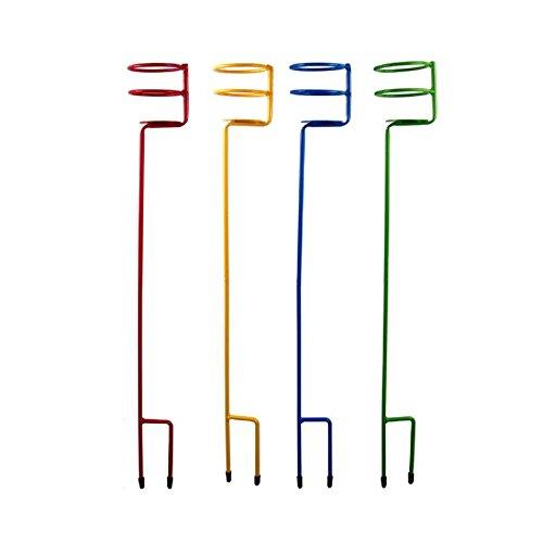 MTB Supply - MTB Heavy Duty Outdoor Lawn Drink Holder Stakes 33 In In-Perfect for The Beach, Picinics, Campfire,Hold Cups, Bottles, Cans