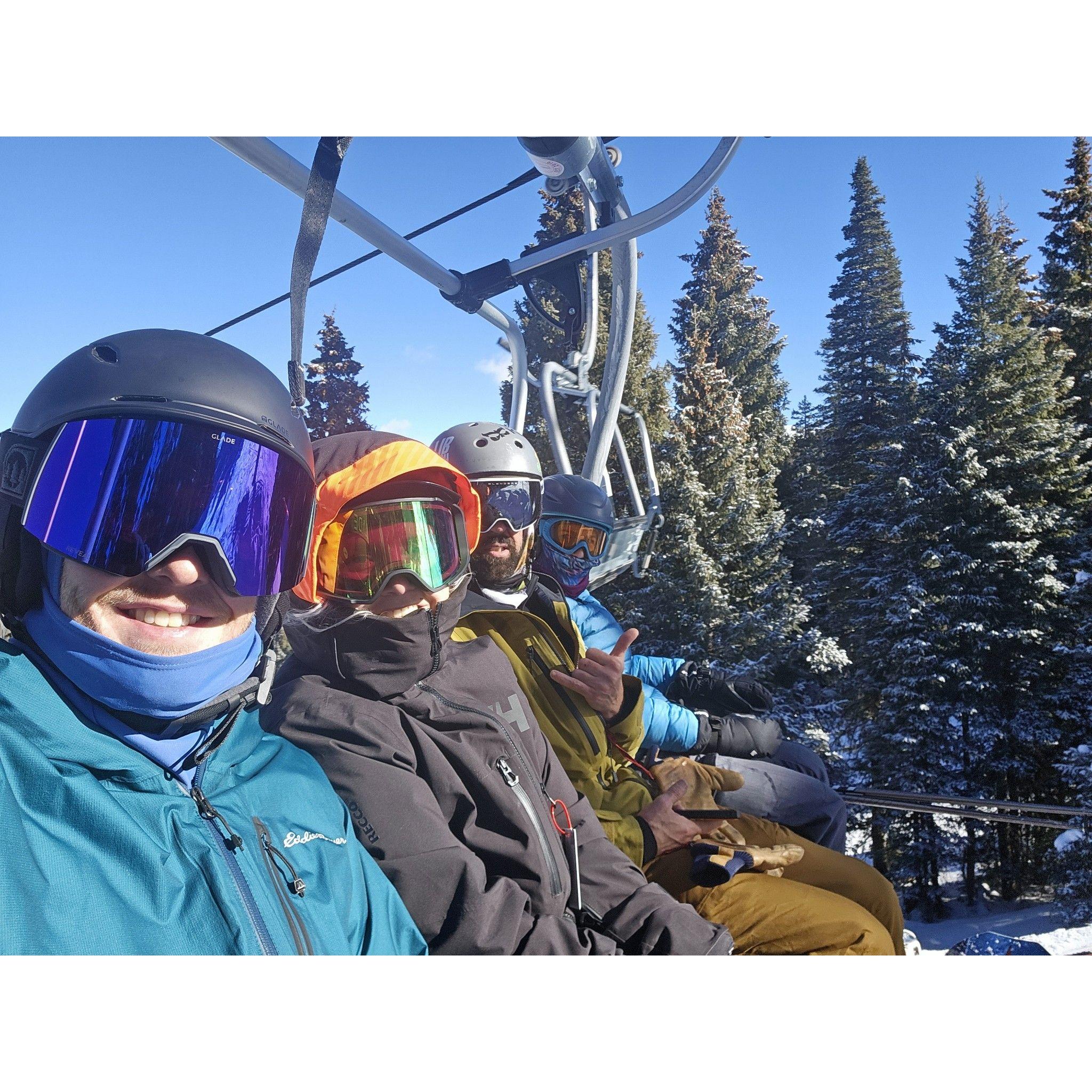 Payton & Sara's first date. Snowboarding at Purgatory! Joined by their friends Ken & Kelli!