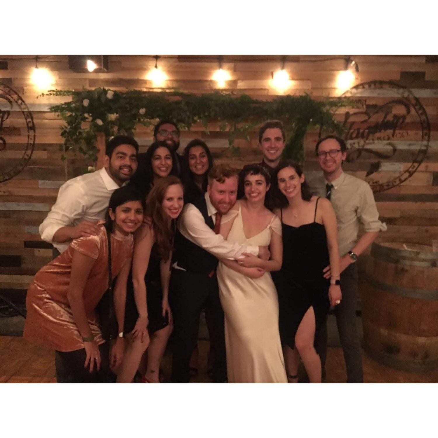 Wedding at a brewery! Go cats
