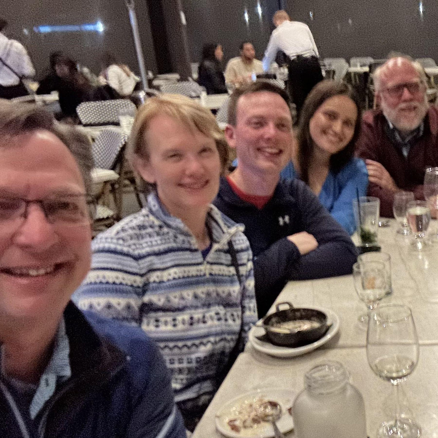 The left side of the table Celebrating Matt Harvey's birthday...