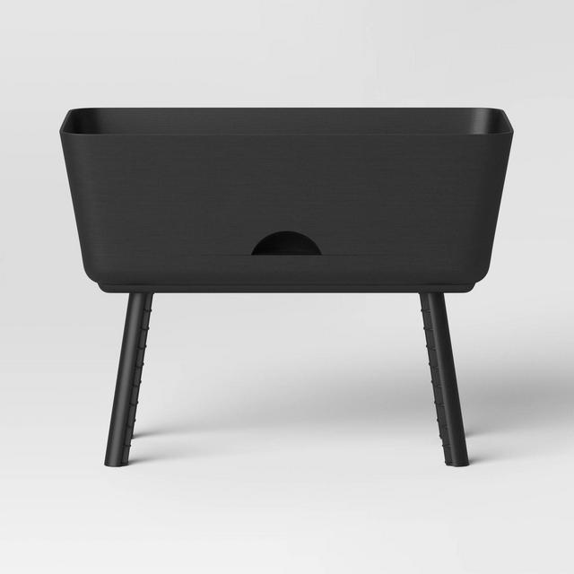 15.5" Rectangular Outdoor Garden Bed Planter Black - Room Essentials™