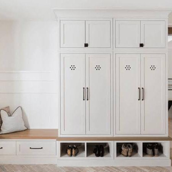 Cabinets and Shelves for Mandy’s mudroom!!