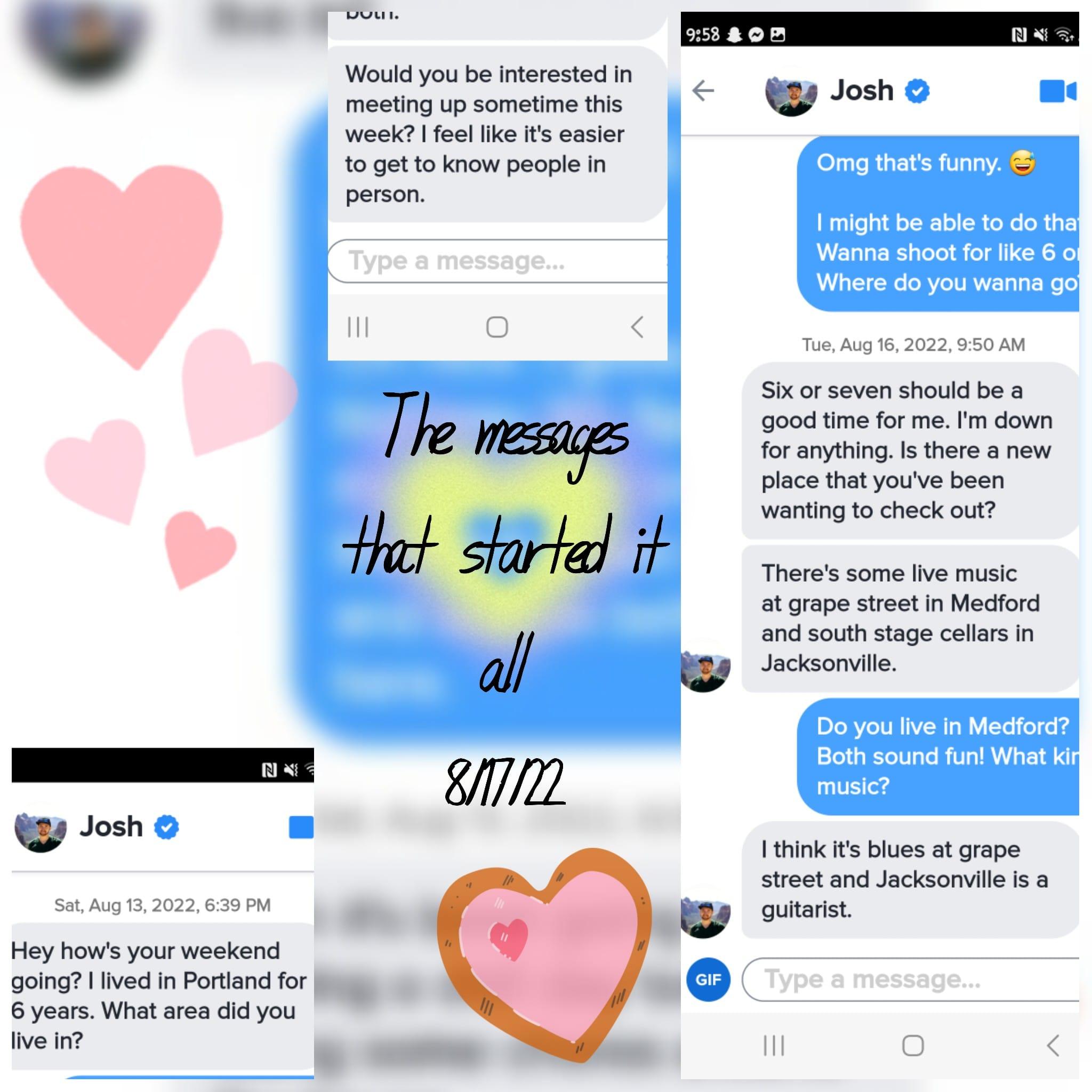 Our Tinder messages