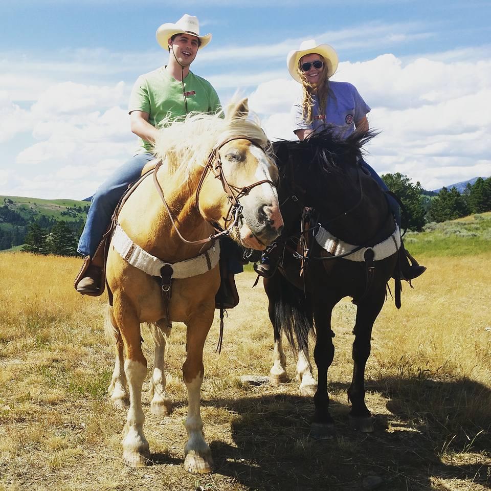 July 2015 | Horseback riding during their first big trip together, in Montana!