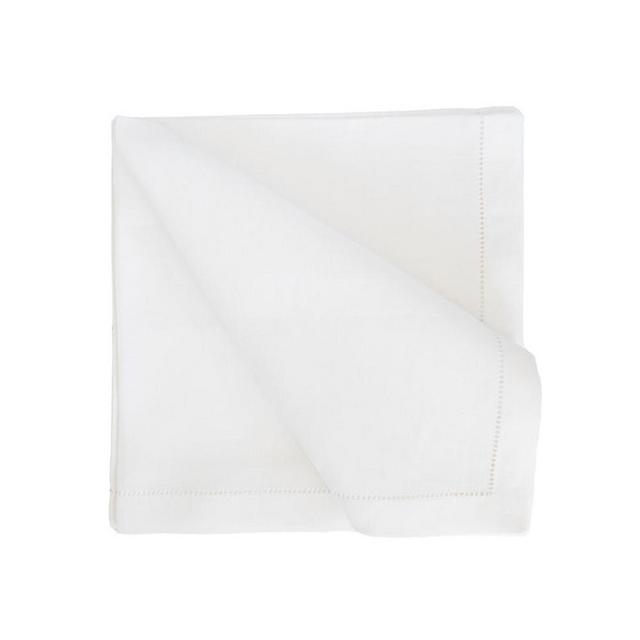 Festival Dinner Napkins - White - Monogram (M - Style Twenty Two) - Thread Drab - Secondary Thread Peacan Shell
