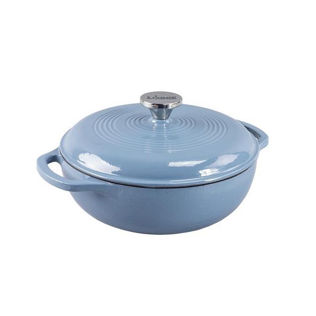 3 Quart Storm Blue Enameled Cast Iron Dutch Oven