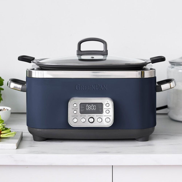 GreenPan™ Elite Slow Cooker, Oxford Blue, 6-qt