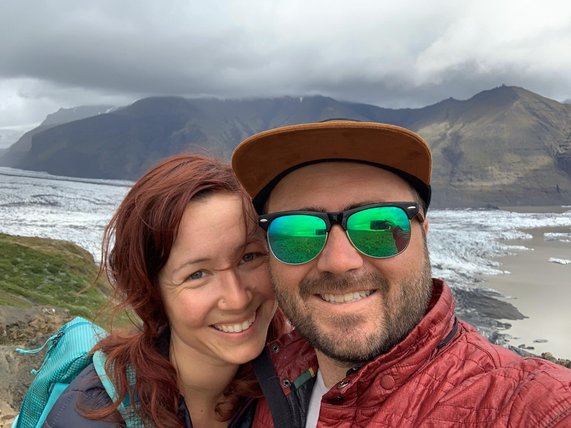 Hiked up to the see the glacier on our trip to Iceland