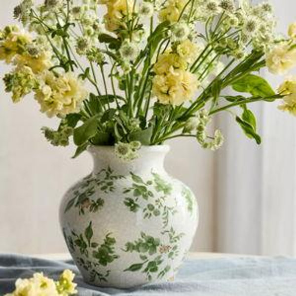 Green Chinoiserie Vase, Small