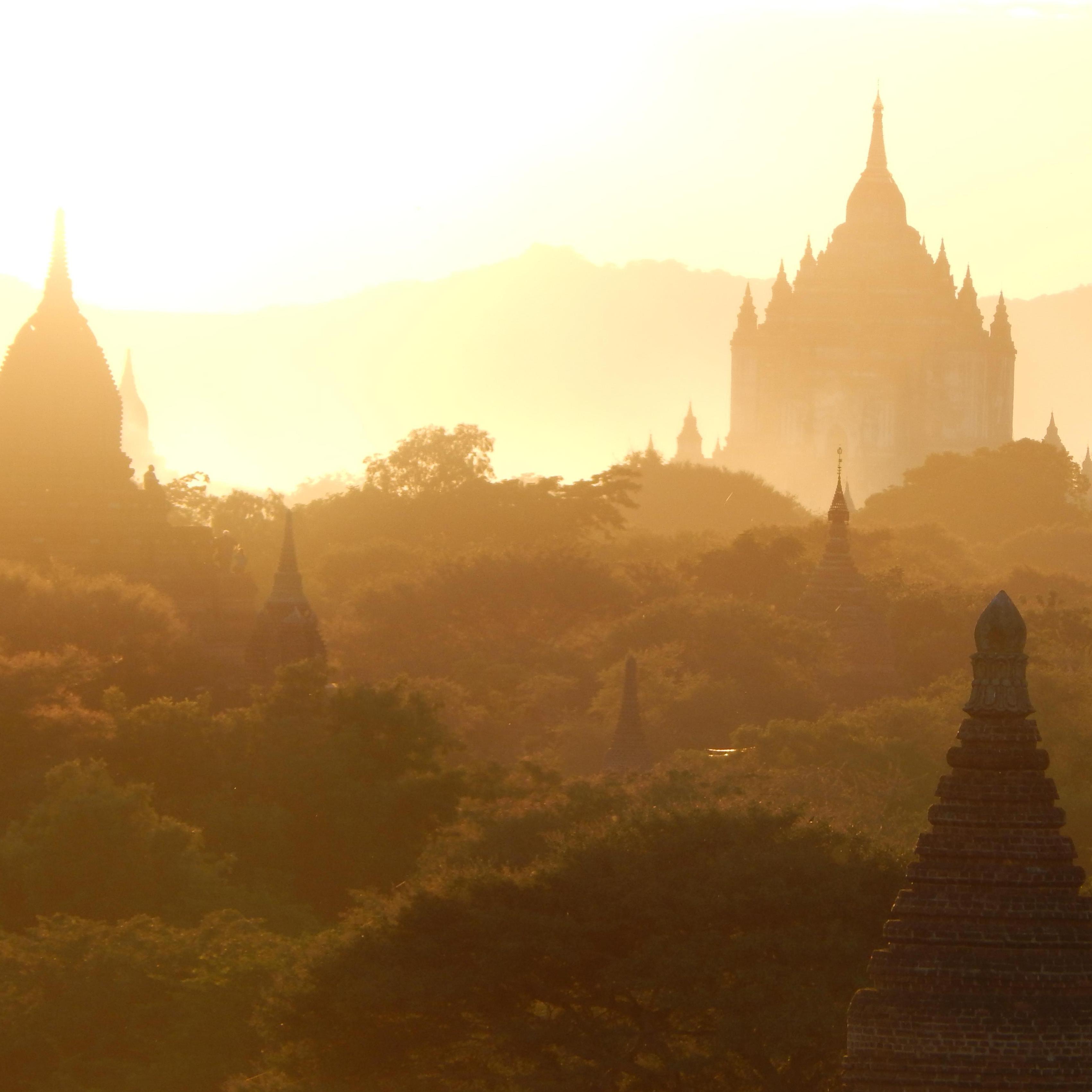 On top of a temple watching the sunset in Bagan, Myanmar.