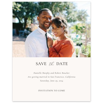 Beige Wedding Digital Save the Date - Brooklea Photo