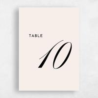 Beige Wedding Table Number - Wilmington