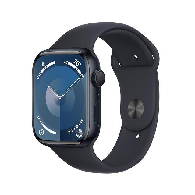 Apple Watch Series 9 [GPS 45mm] Smartwatch with Midnight Aluminum Case with Midnight Sport Band M/L. Fitness Tracker, Blood Oxygen & ECG Apps, Always-On Retina Display