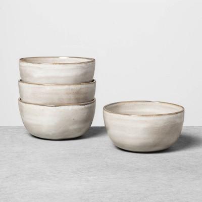 4pk Reactive Glaze Stoneware Cereal Bowl Gray - Hearth & Hand™ with Magnolia