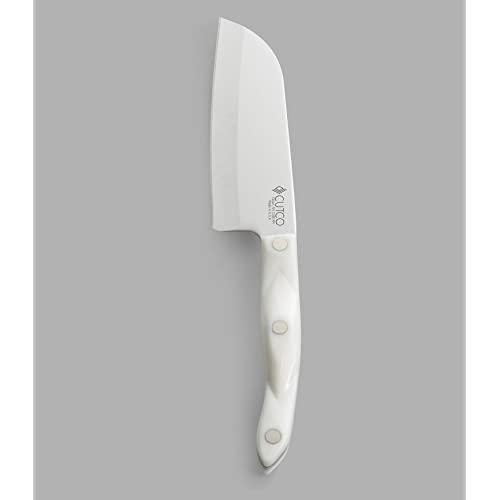 CUTCO Model 2166 White (Pearl) Petite Santoku Knife in factory-sealed plastic bag. 5.6" High Carbon Stainless Straight Edge blade and 5.1" handle