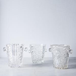 Vintage French Glass Ice Bucket