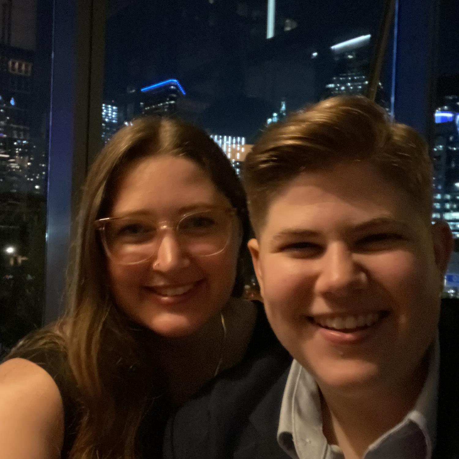 Enjoying a nice dinner at Perry's Steakhouse!