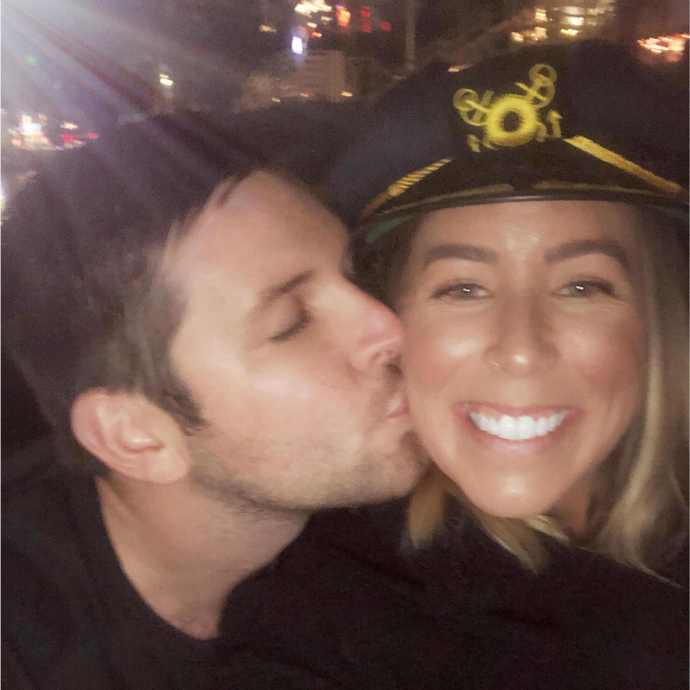 Cruising through the Naples canals looking at Christmas lights.