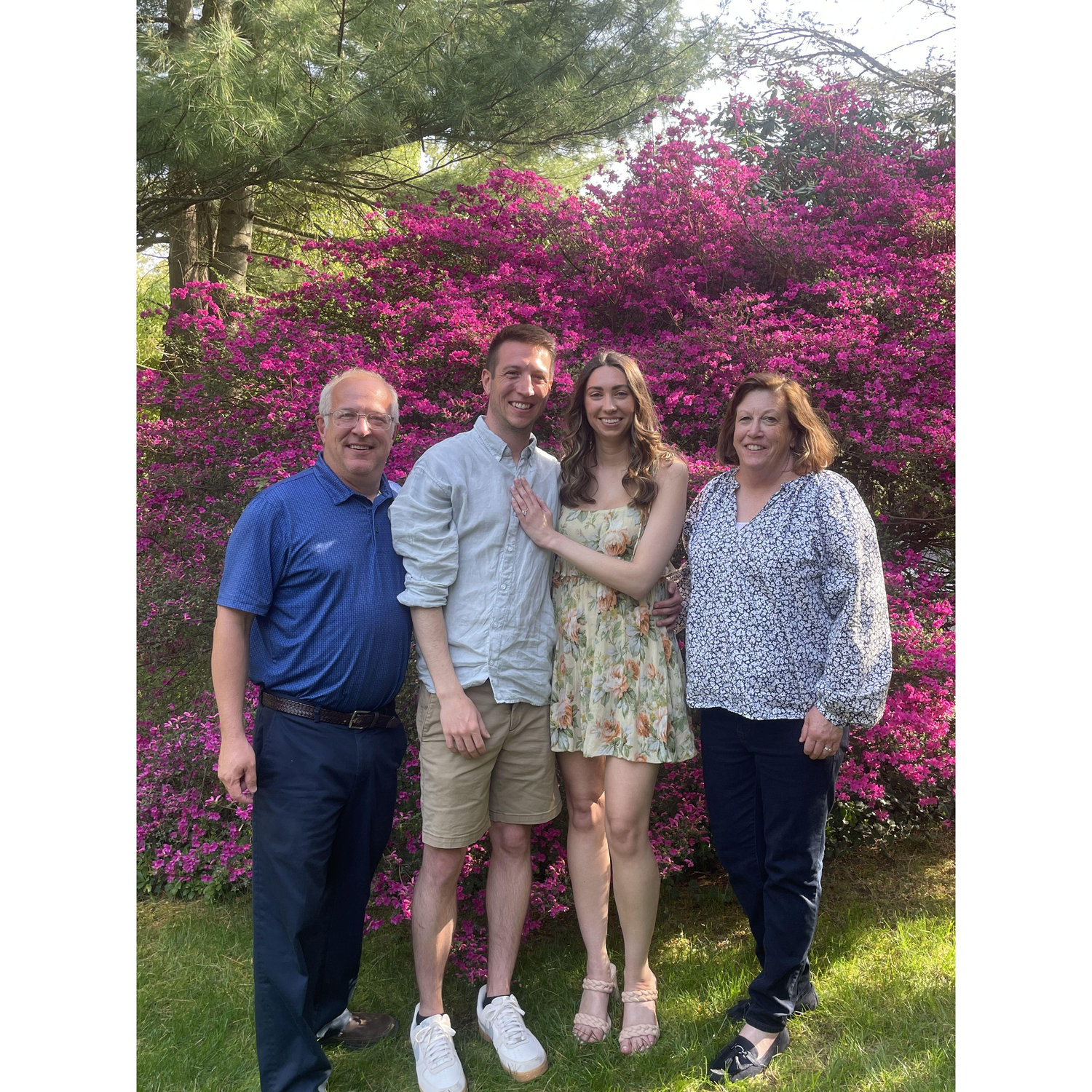 Sean's parents flew up to celebrate our engagement the day after he proposed.