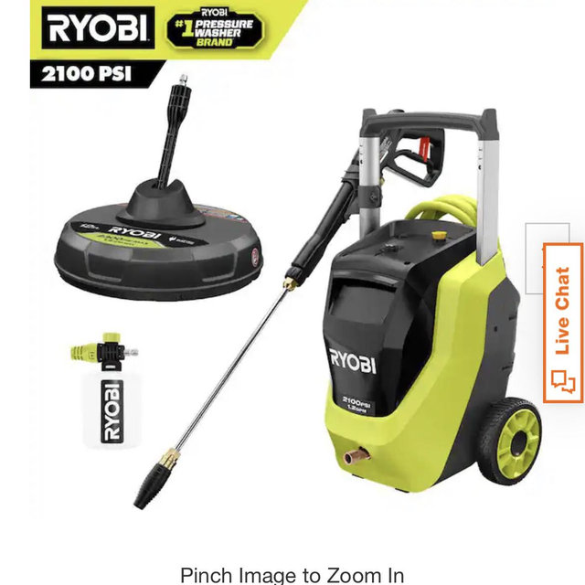 2100 PSI 1.2 GPM Cold Water Electric Pressure Washer with Surface Cleaner