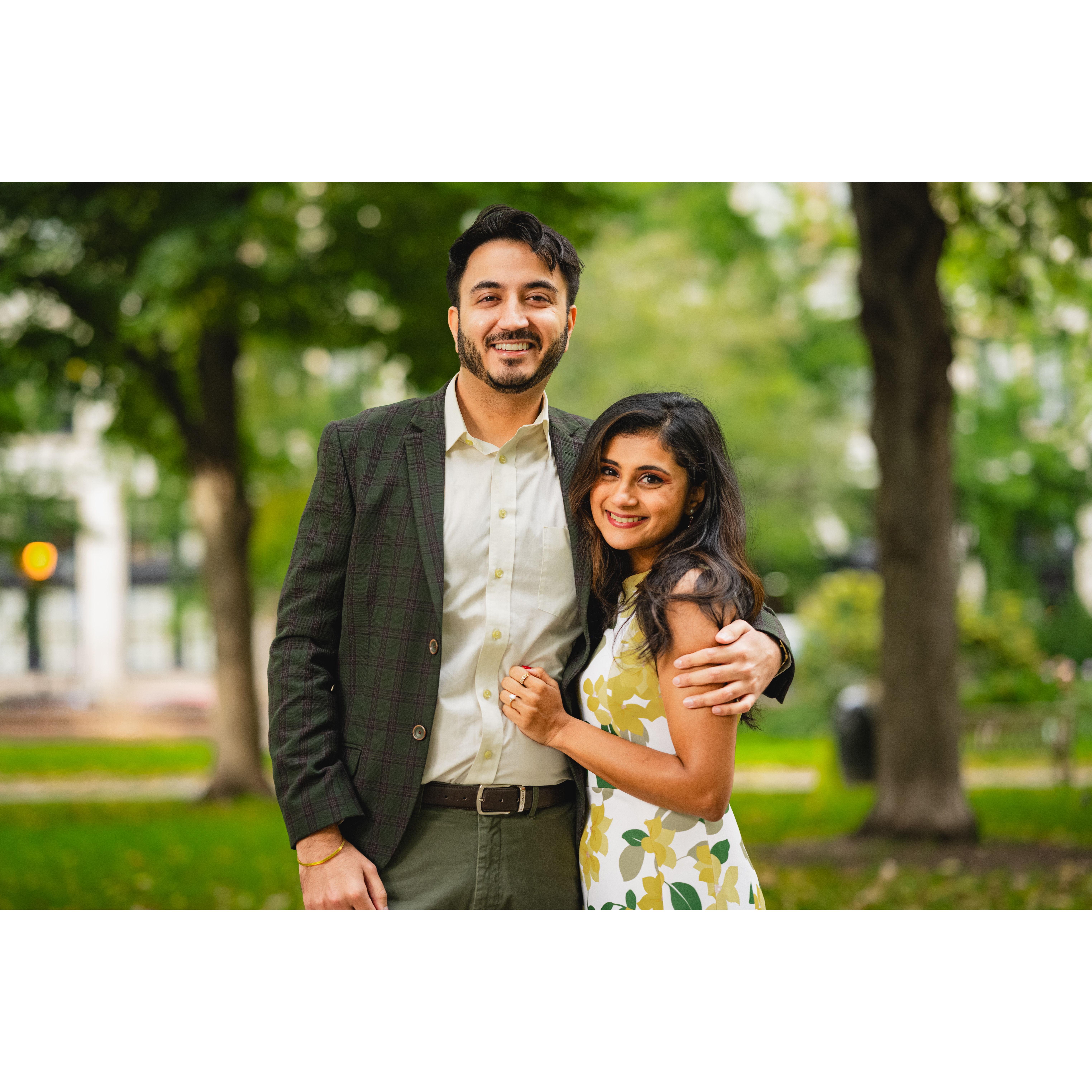 The photoshoot after popping the question