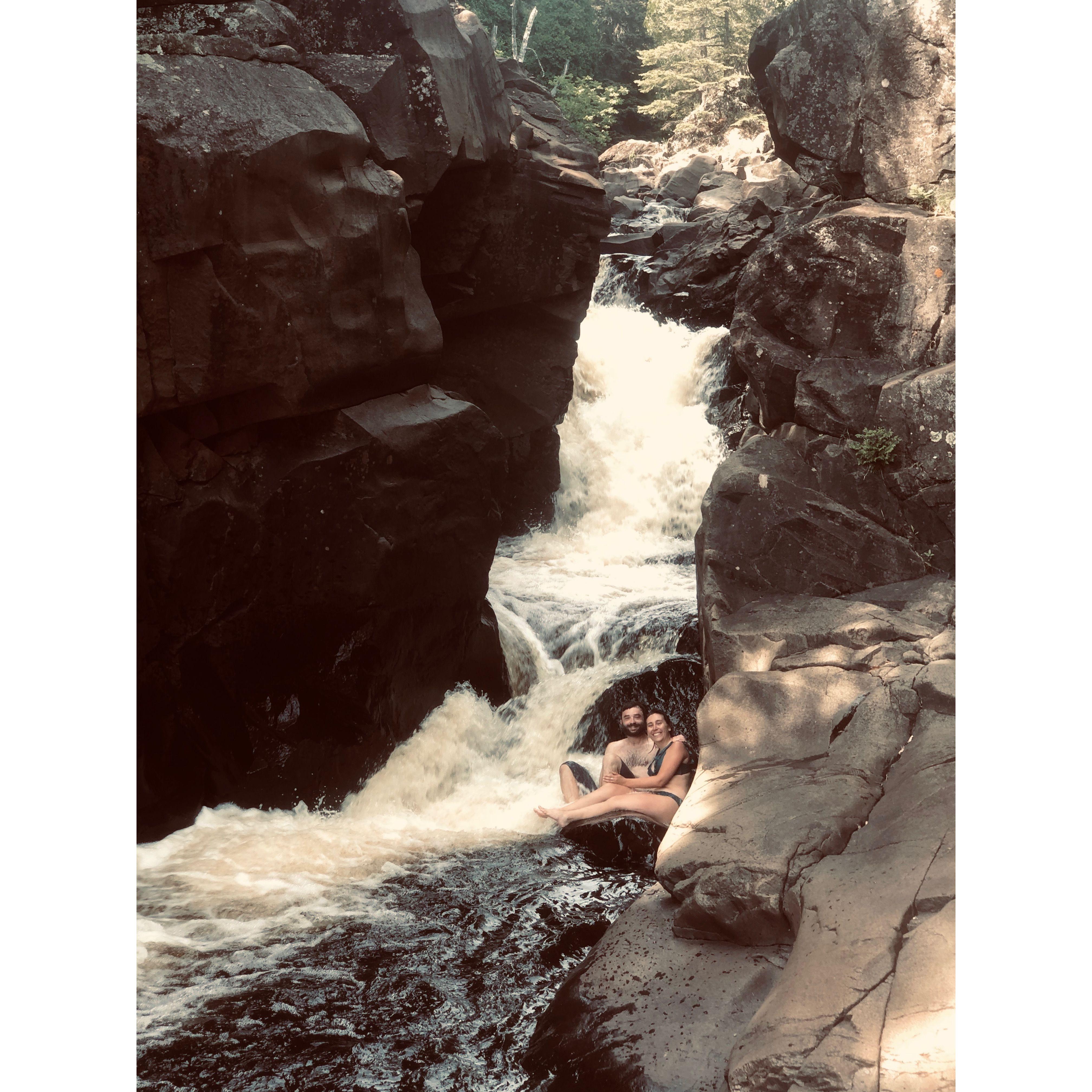 Adventuring together by the north shore.