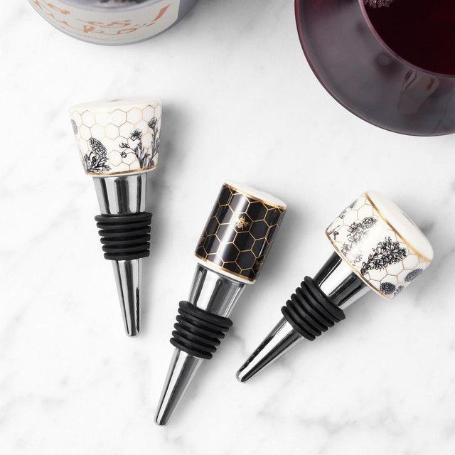 Williams Sonoma Honeycomb Wine Stoppers, Set of 3