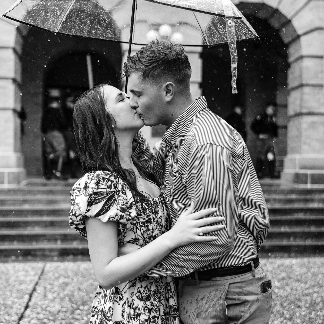 Even in the rain (and lightning sirens), it was the best proposal!