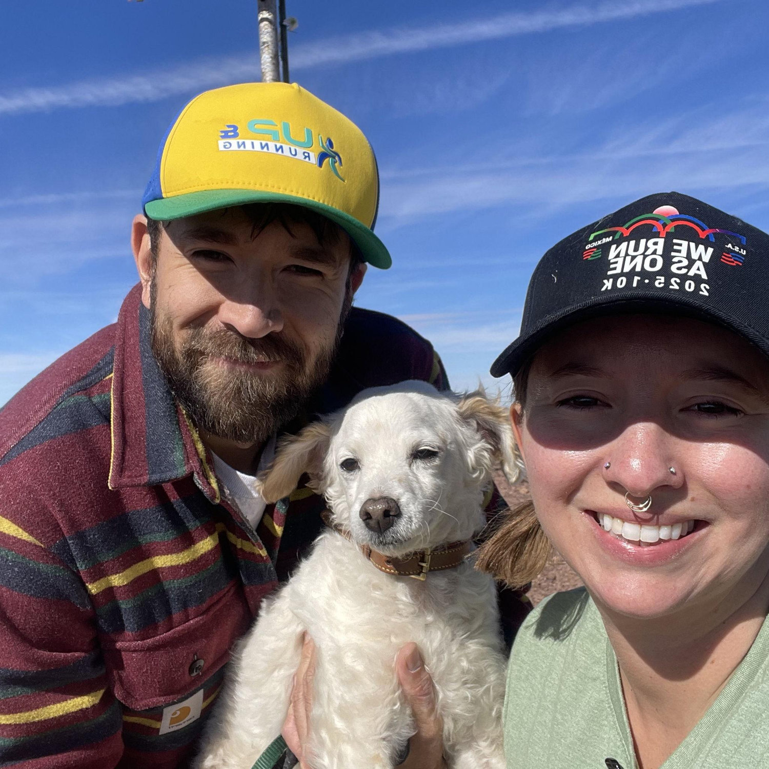the top of North Franklin Peak (highest point in El Paso) with Casper!