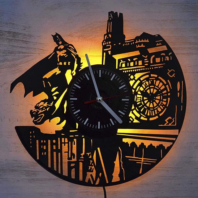 Batman DC Comics Night Light Wall Lights Vinyl Record Wall Clock The Best Gift for Any Event Perfect Interior Design Home Decor Original Gift for Women Men Couple Friend Boy Girl