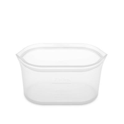 Zip Top 24oz Reusable 100% Platinum Silicone Container - Medium Dish - Clear