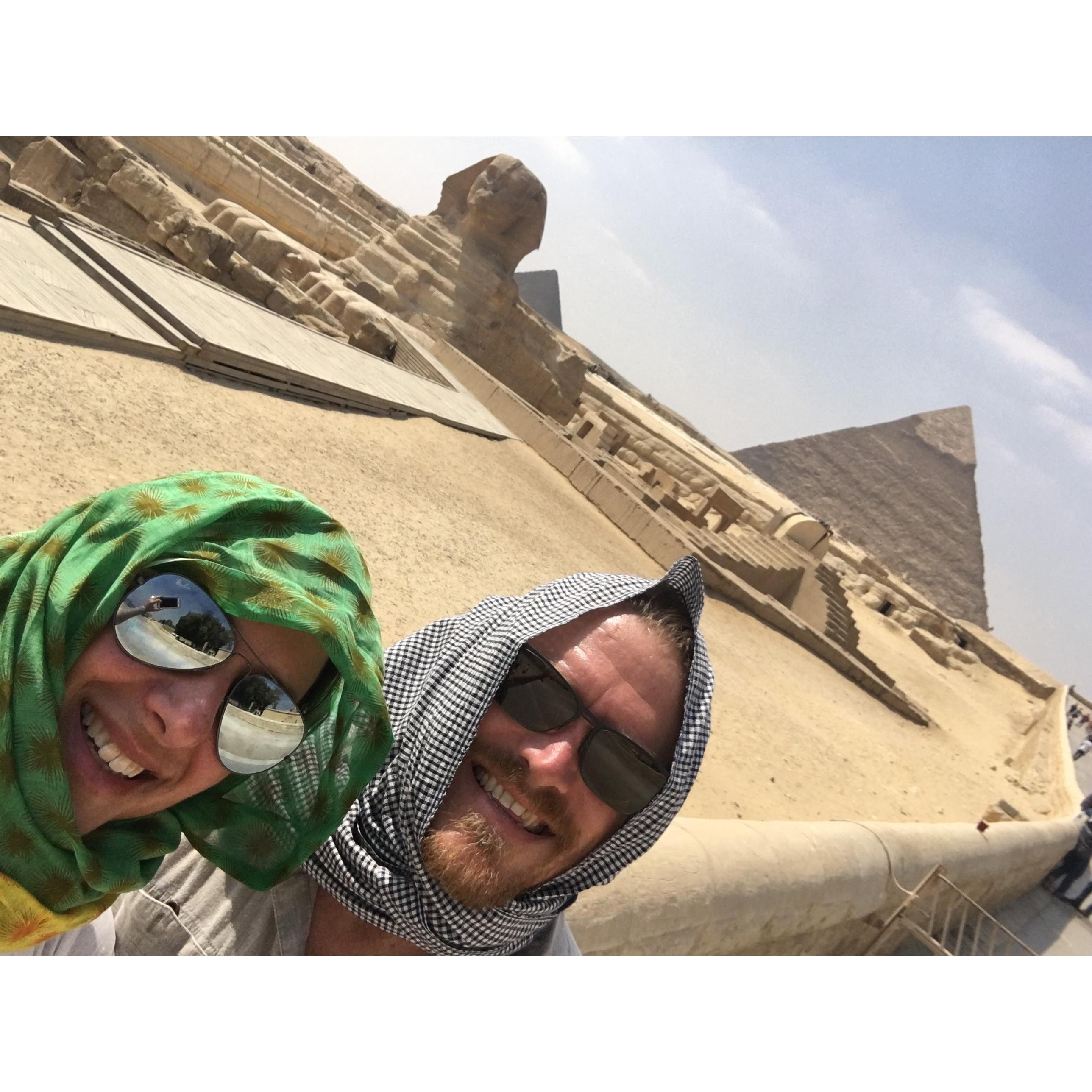 Samantha & Christopher climbed into the pyramids together and explored the Sphinx, sharing a love for discovery of the ancients and the spiritual.