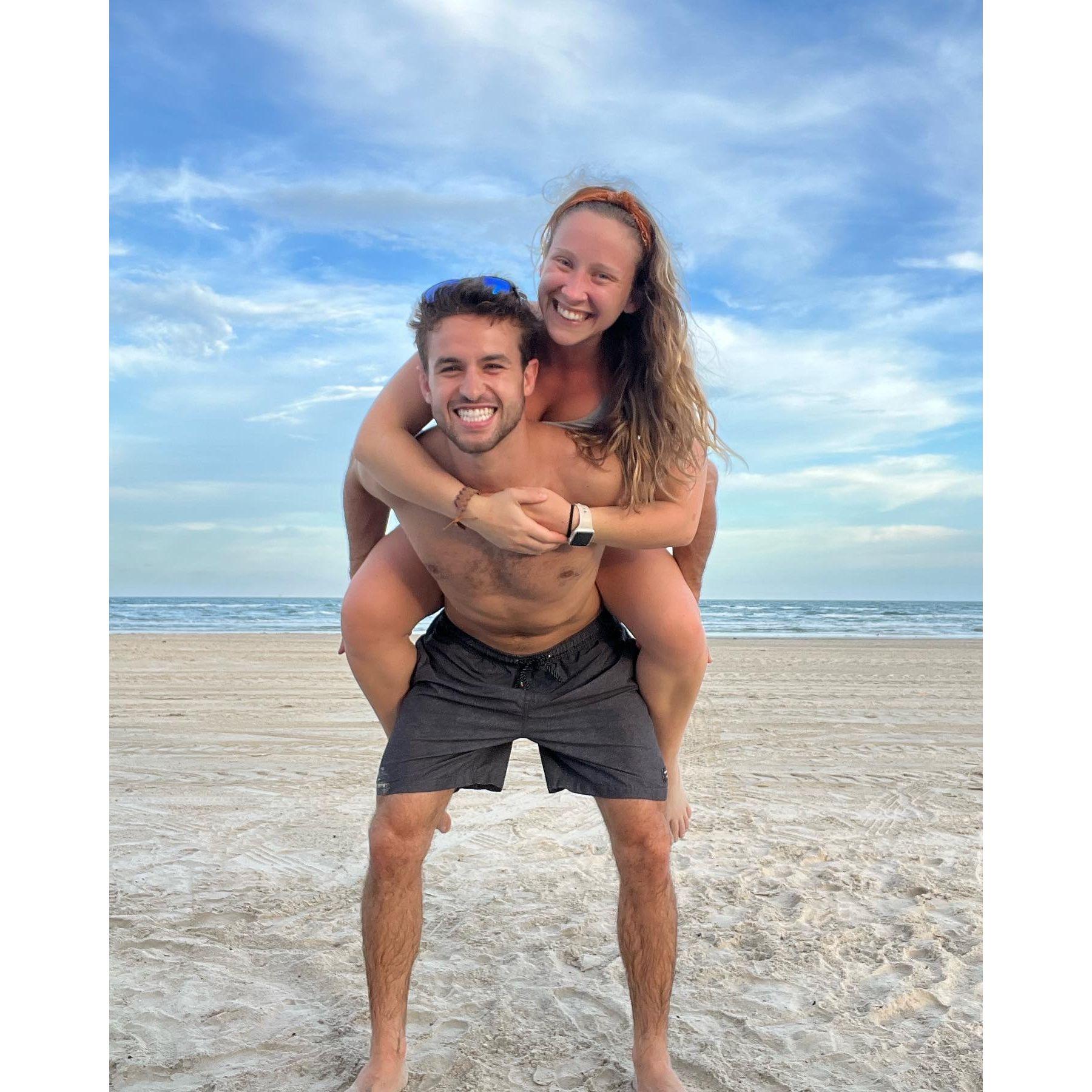 Camping on the beach