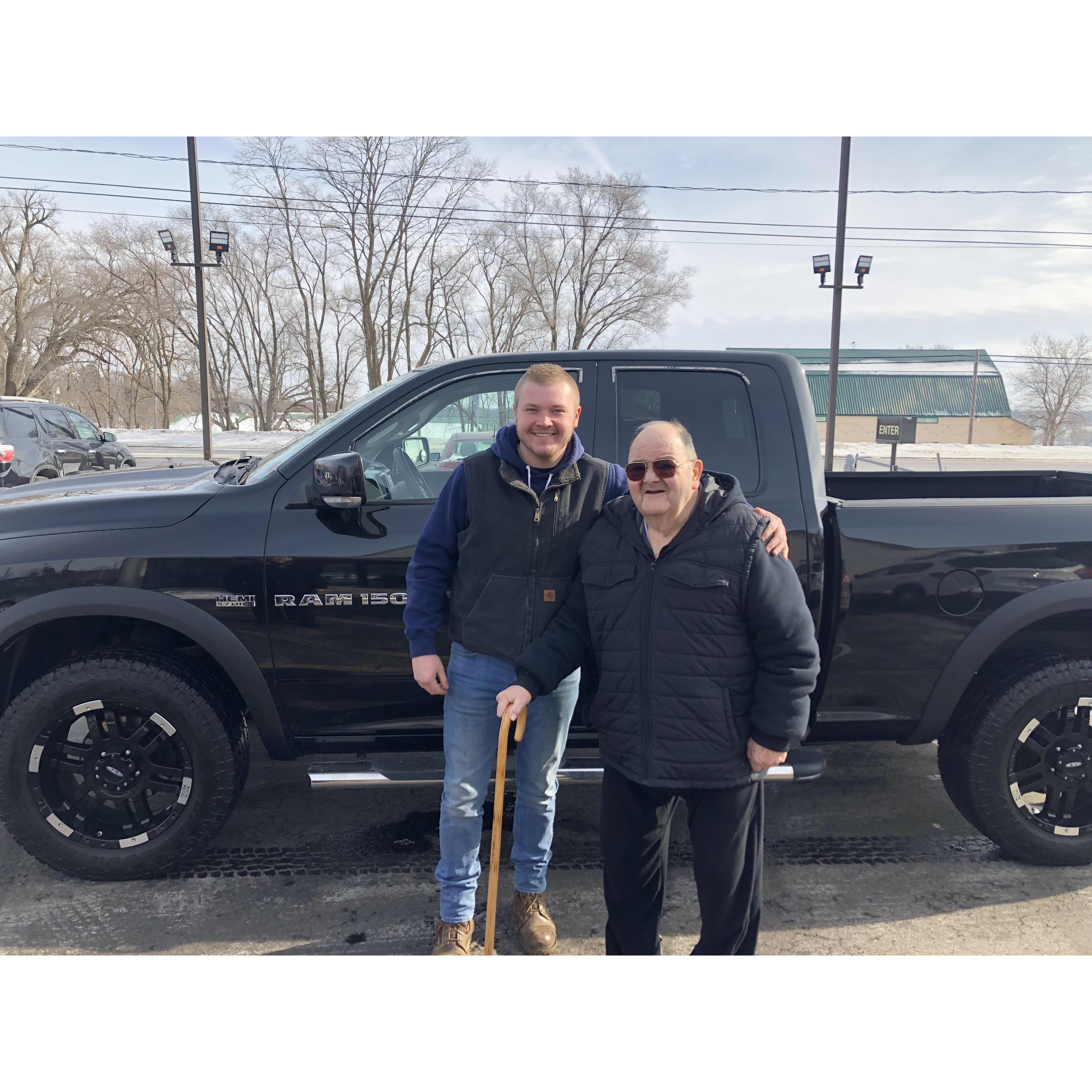 Grandpa Morey with Josh buying his first truck, 32 years in service for the army and somehow could rock aviators better than anyone in the Air Force. Sorry Hannah Bear.