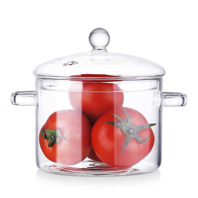 Stovetop Safe Glass Saucepan for Cooking - ZDZDZ 1800ML/60Oz Thick Borosilicate Glass Pot,Microwave Cookware with Lid & Handle- Safe to Heat Pasta Noodle, Soup, Milk, Baby Food