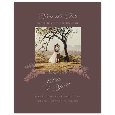 Brown Boho Wedding Digital Save the Date - Felce Photo