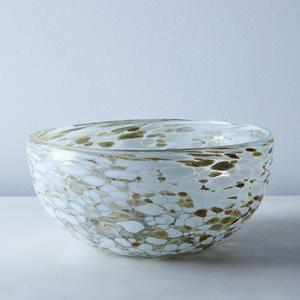 Glass Confetti Serving Bowl