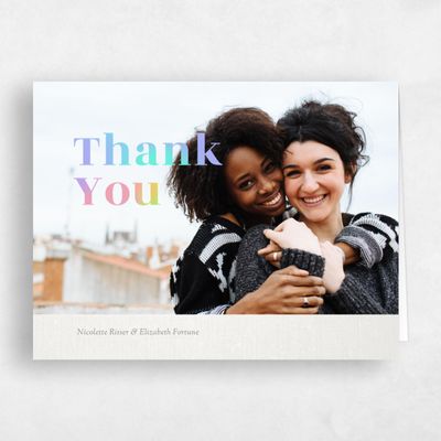 Linen, White Wedding Thank You - Reverie Portrait