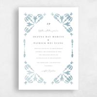 White Wedding Invitation - Elio Portrait