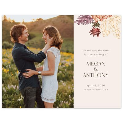 Linen, Beige Wedding Digital Save the Date - Harlow Photo