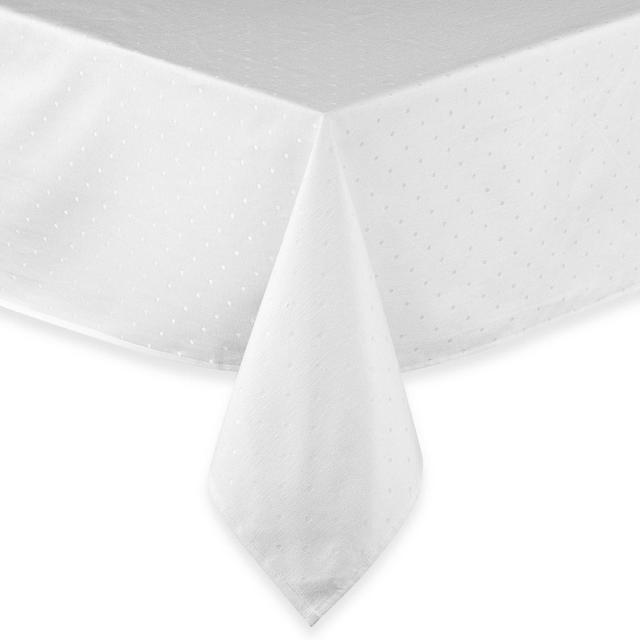 kate spade new york Larabee Dot 70-Inch x 144-Inch Oblong Tablecloth in Light Cream