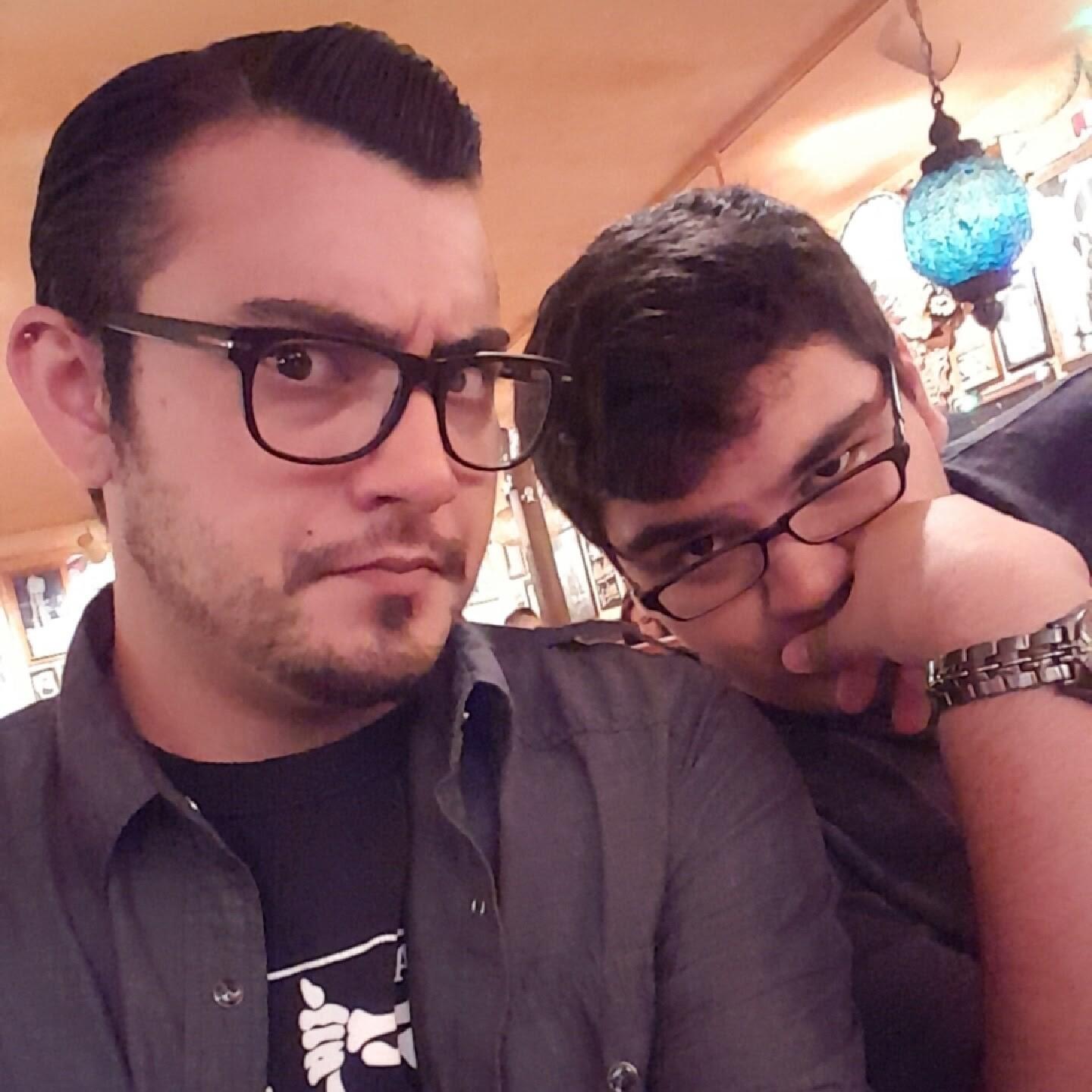 The groom and his best man, Dylan.