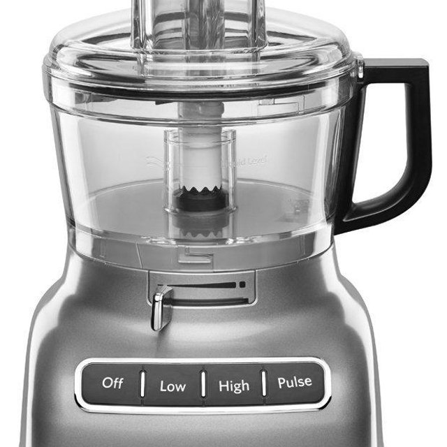 KitchenAid RKFP0722CU 7-Cup Food Processor with Exact Slice System - Contour Silver (Renewed)